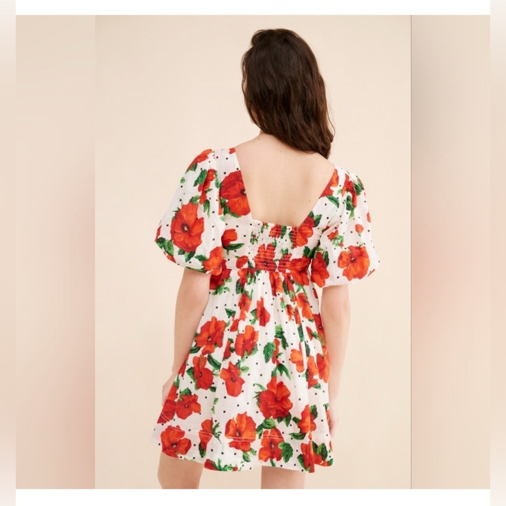 Anthropologie Maeve Red and Green Floral Dress - Picture 4 of 9